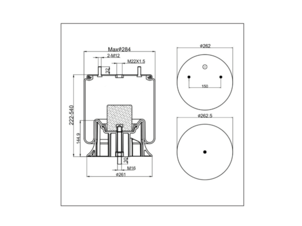 TO SUIT SAF2619V AIR BAG - Image 2