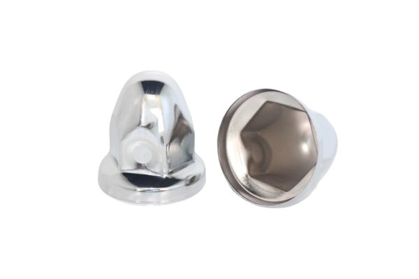 METAL CHROME NUT COVER FLARED ACORN 33MM - Image 2